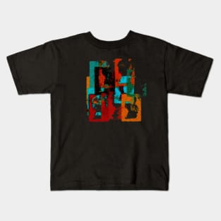 City Forms. Abstract Geometric Cityscape With Fuzzy Texture. Kids T-Shirt